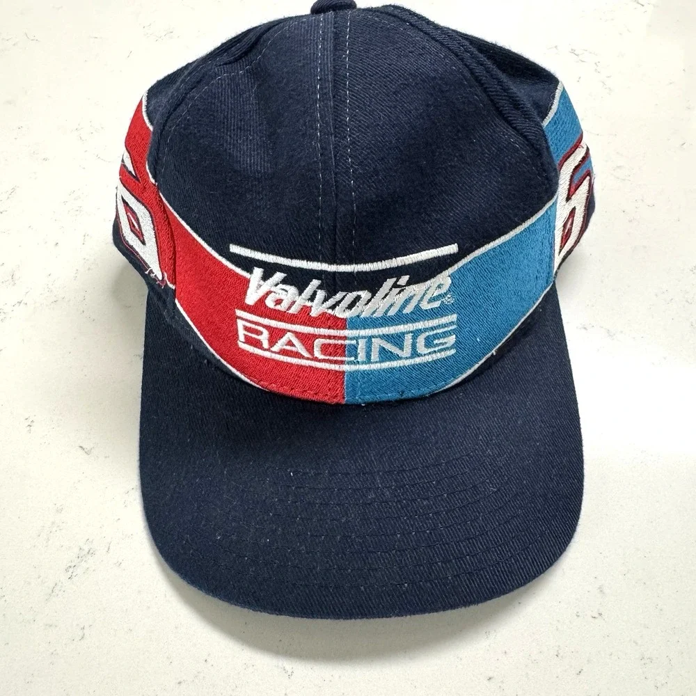 Vintage #6 Mark Martin Valvoline NASCAR Racing‎ Nutmeg Snapback Hat Cap